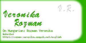 veronika rozman business card